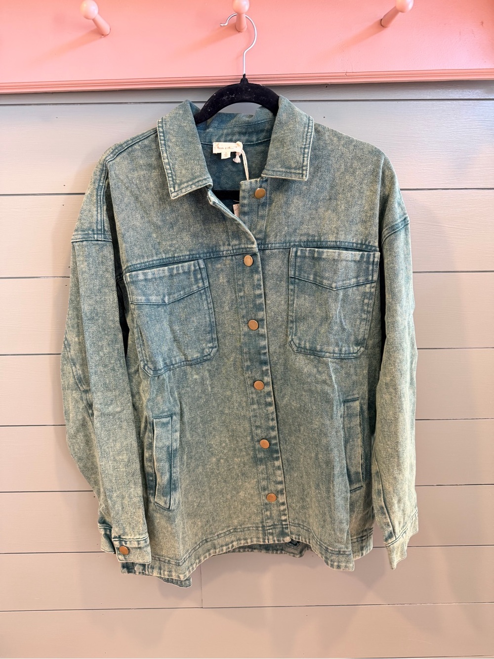 New Hem & Thread denim jacket new small medium Large oversize